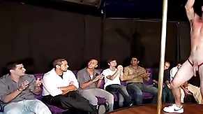 Gaywire - big dick male strippers excitement their peckers at the sausage party