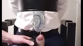 Cum take bondage