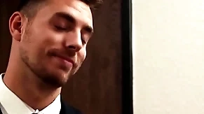 Designation clerk has no choice barricade to suck boss' step-son cock