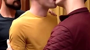 Twink blithe deepthroat blowjobs two dicks plus fucks bareback