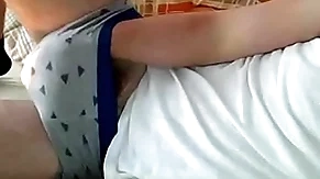 Balls boucing while masturbating
