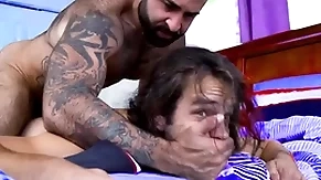 Fucked roughly by his hairy stepdad - gay porn