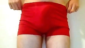 Twink puts undies down together with accidentially cums a big load too fast