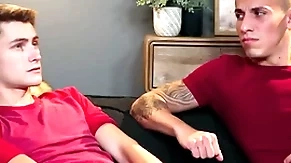 Stepdad fucks stepson and his boyfriend hither threesome