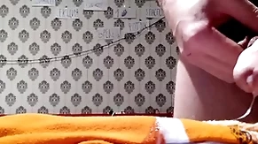Cumshot on socks with hairy pubis
