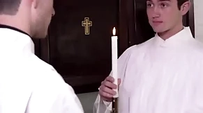 Twink catholic altar boy mason anderson fucked by originator fiore during training