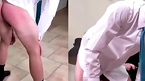 A masculine straight boy is spanked hard nigh a oblige and tie