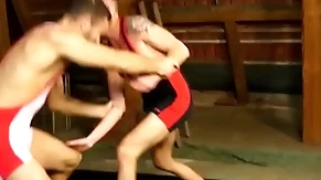 Gay athlete pounding ass bareback