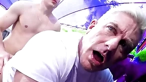 Saleable stepson fucks his stepdad real hard - gay porn