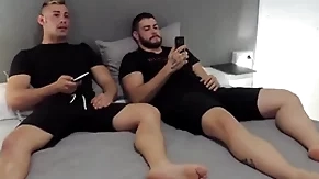 Straight friends warming up