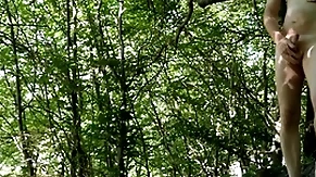 Naked forest masturbation by directing