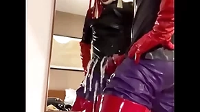 Cumshot in total rubber