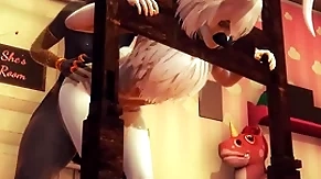 Furry yaoi femboy - anubis get under one's dogboy and a bunnyboy hard adjacent to bdsm - sissy crossdress japanese asian manga anime film  game porn gay