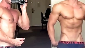 All american teen jerks his muscle load of shit & cums
