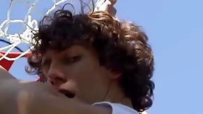 Cristiano & leo louis play basketball wearing short that shows his big dick goes up and down when he decrial - men