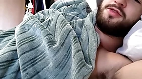 Straight roommate invites you to bed for a nap - hairy chested timber - whole cock - end-all male