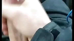 Whimpering car cumshot