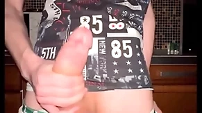 Twink pulls off his panties coupled with jerks off his elephantine 23 cm blarney