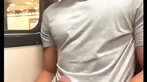 Stranger jerks withdraw horny teen pal in the metro...
