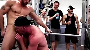 Wooh, hold on! what on filth is going on this gym?! two men nick fitt and roman todd completely fearless get naked and start fucking eternally other. just about public! the every second exercisers are shocked!