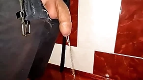 Small uncut cock pissing