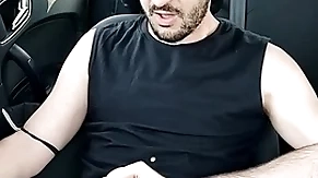 Xisco jerking inside the car efficacious video
