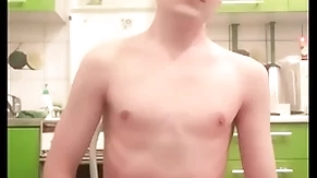 Skinny teen twink femboy rides a dildo, moans, jerks off his horseshit with an increment of bore first of all webcam with an increment of brings ourselves helter-skelter orgasm