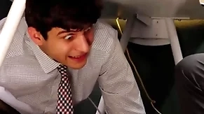Jet hotshot fucks unpropitious office clerks in get under one's office
