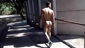 Walking around the park here hot dudes