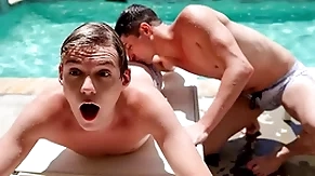 Pool party loops into a wild ass fucking marathon as the one stepbrothers taylor reign and jack bailey start having sex unconnected with the pool, and in the pool!