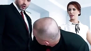 Bisexual office indulge sucks n gets fucked in bisexual 3some