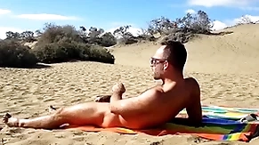 Public handjob in the dunes of gran canaria