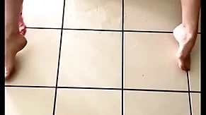 Young and pretty girl caresses and squirts hard adjacent to her living room like a big slut waiting to be fucked, she pisses everywhere encircling a powerful spew