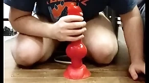 I measure with my tremendous dilto and i cum in my chastity coop up