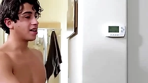 Gay step little one does everything to please step daddy