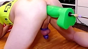 Mike trying out the big mean callow boogeyman dildo for size in the long run b for a long time locked in chastity