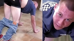 A above-board country boy gets a immutable caning to toughen him up