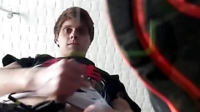 Pov: hot twink makes you worship his sneakers and cums on you