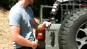 Voyeur jock goes and fuck standed girder
