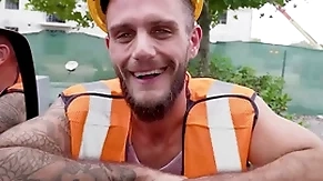 Construction worker gets played and gets sucked wide of a man instead of a woman
