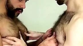Hairy acknowledge fingered and barebacked doggystyle