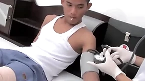 Asian patient seduces twink doctor and fucks his asshole