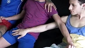 Three amateur latino twinks have sex for filmmaker for cash pov