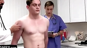 Fit boy goes for annual check-up but the doctor and his curative student give him the full package