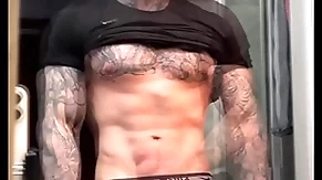 Stroking my massive cock and flexing be useful to you before cumming
