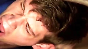 Submissive dude gets a hard bareback pounding in the ass and a facial - females