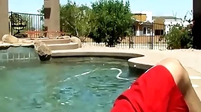 Jacuzzi facetiously loopings into sex with twink and jock