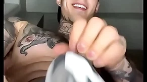 Jakipz in a jock sew playing with his bulge added to cumming