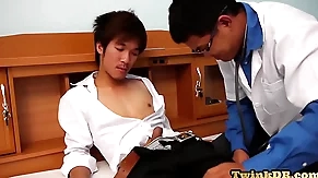 Tiny Asian twink anallydrilled by doctor after rimming