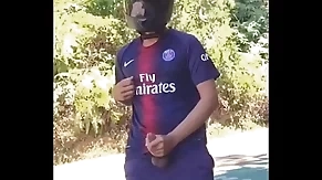 Biker Football player uniform arrhythmic stay away from at large in public
